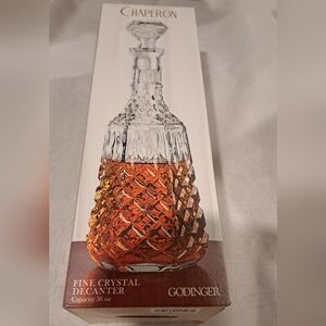 Godiger Chaperon Fine Crystal Decanter 36 oz